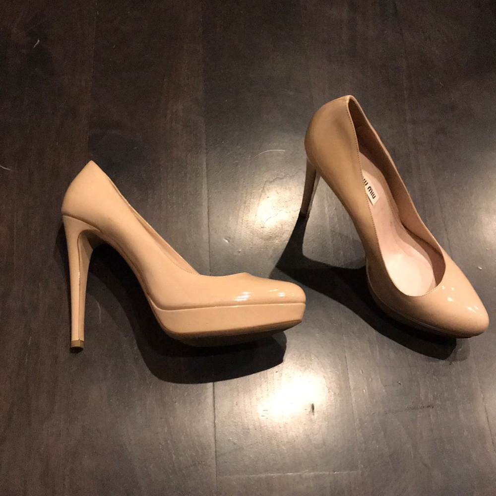 Miu Miu Platform Semi Pointed-Toe Pumps - image 1